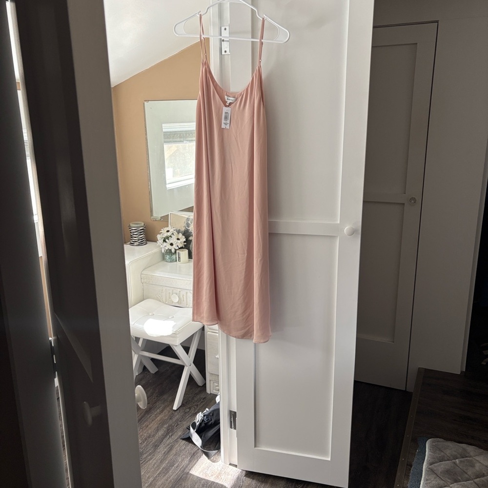Aritzia Blush Pink Slip Chemise with Spaghetti Straps